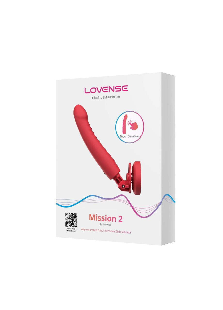 Смарт-міні секс-машина Lovense Mission 2 Vibrating suction cup dildo, 6500 вібрацій/хв, Touch Sense No Brand (366879793)