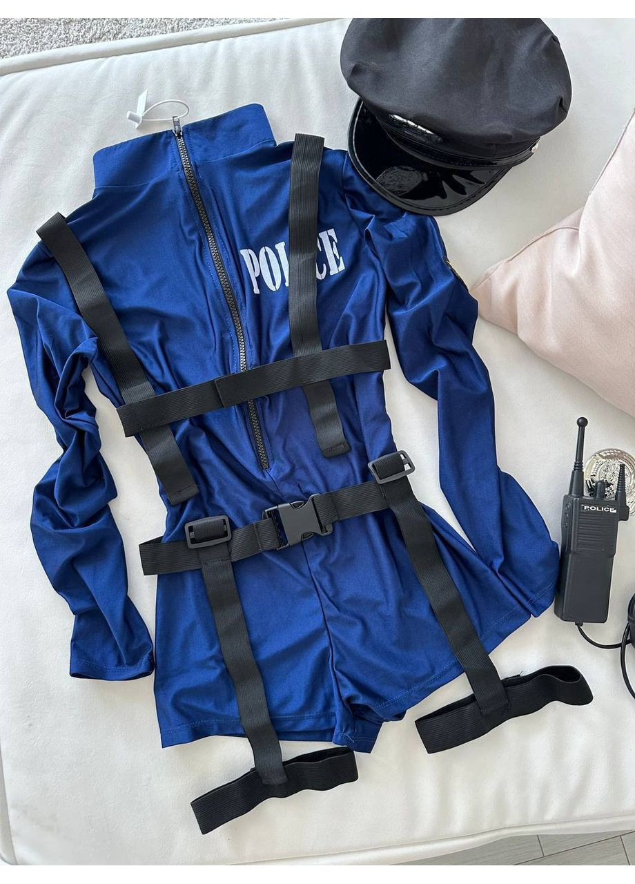 Синій демісезонний жіночий рольовий костюм | синя спокуса Vital-Textile 113/68