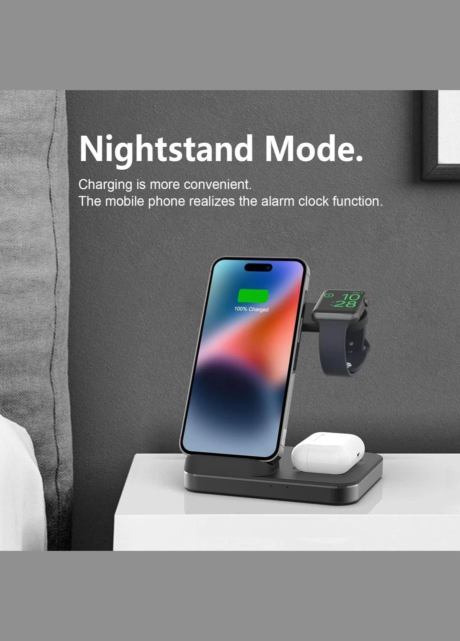Быстрое беспроводное зарядное устройство Boaraino W15 3 в 1, Amazon, Германия Samsung (400403346)