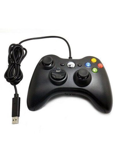 Джойстик проводной для Xbox 360 и ПК проводной манипулятор USB геймпад для хбокс 360 Черный No Brand (362732091)