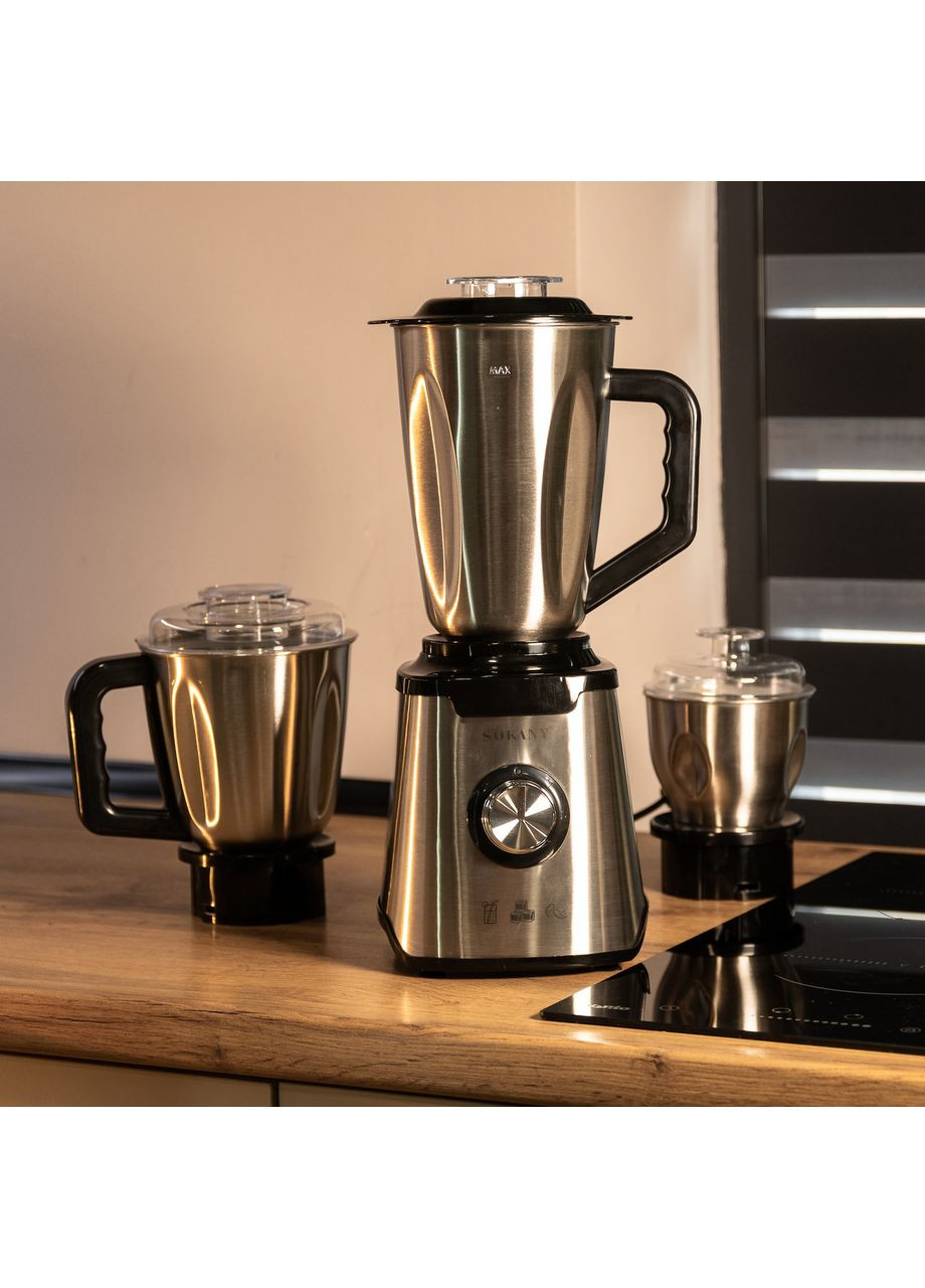 Блендер 1000 Вт з чашею 1,5 літра для коктейлів та смузі портативний кавомолка ProDobro (364192277)