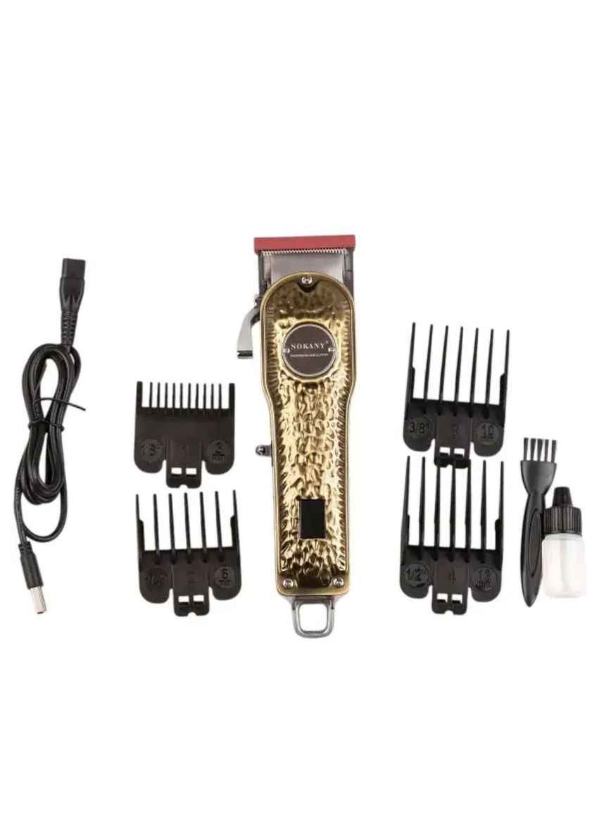 Машинка для стрижки Sokany аккумуляторная с 4 насадками для волос триммер для барберов ProDobro (364190697)
