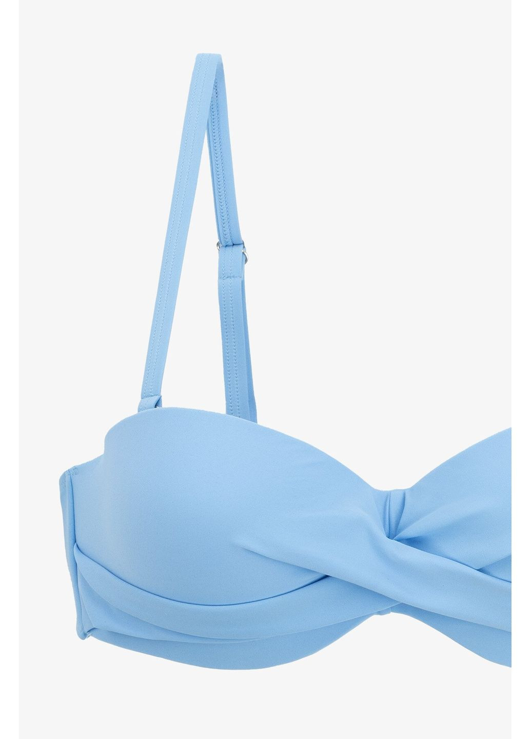 Блакитний демісезонний купальник однотонний верх жіночий 54968-k shop (2000990920423) On me