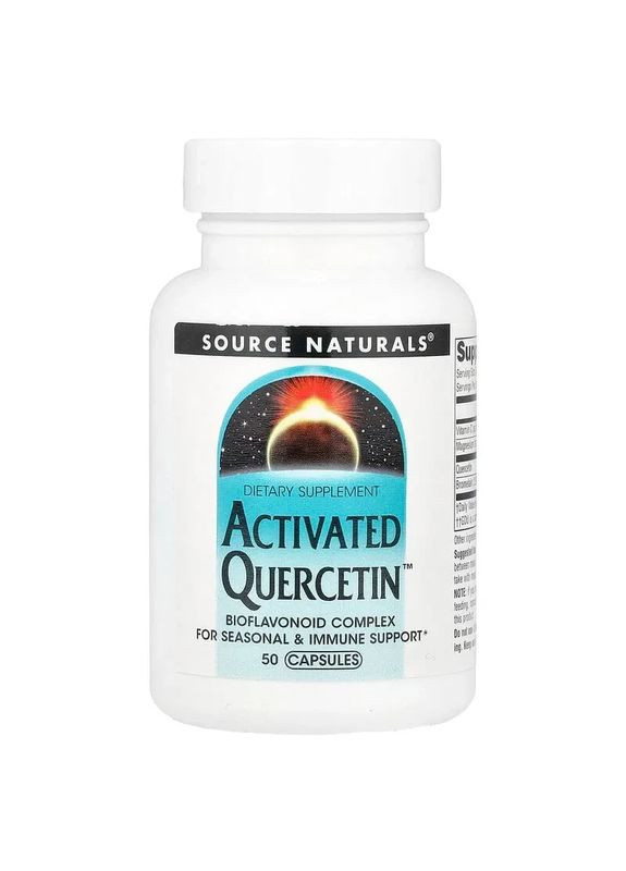 Кверцетин Активований Activated Quercetin, 50 капсул Source Naturals (361119408)