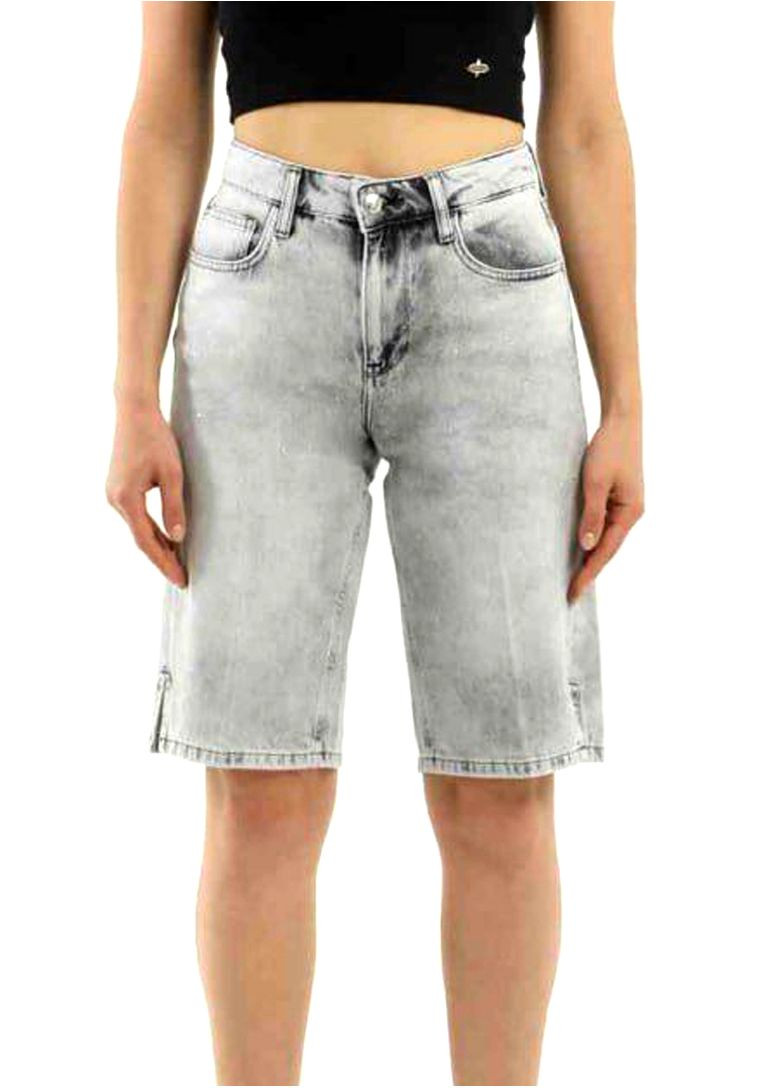Шорти джинсові жіночі Dishe бермуди зі стразами сірі. Fashion (338196518)