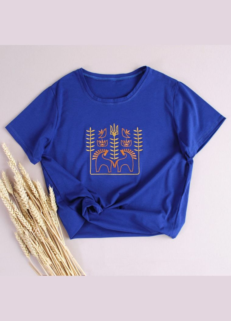 Футболка жіноча з авторською вишивкою Воля Ladan - (301026506)