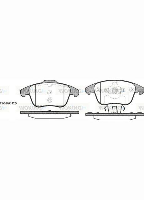 Тормозной колодки диск. перед. (выр-во Remsa) PSA C4 Picasso, Grand Picasso 08>13 / DS4 DS5 12> (P13493.00) Woking (364977337)