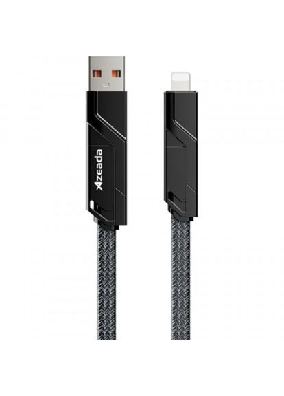 Дата кабель USB 2.0 AM/USBC to Lightning + Type-C 1.5m PD-B96th Black (PD-B96th-BK) Proda usb 2.0 am/usb-c to lightning + type-c 1.5m pd-b96 (268142571)