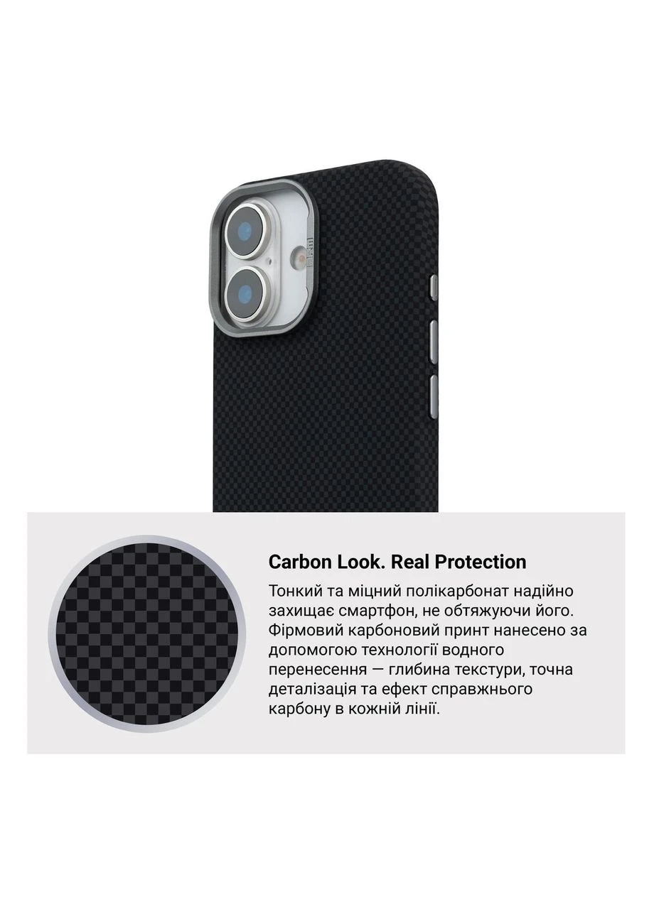 Чохол LikeCarbon2 MagCase для Apple iPhone 17 Kevlar Black (ARM88379) KLB ArmorStandart (390137822)