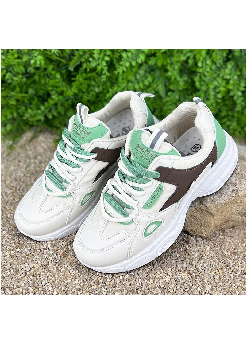 Жіночі кросівки екошкіра Е-006078-2 Білі з зеленим Gipanis білі (317264388)