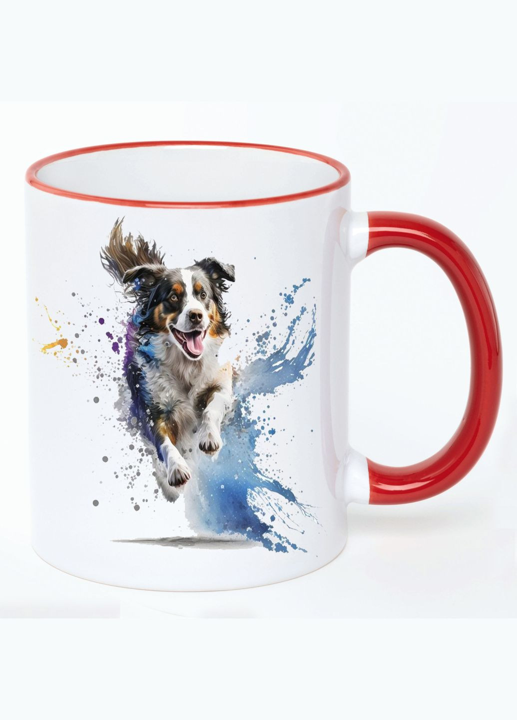 Чашка Dogs (кухоль, кухоль) #020 Біла з Червоною ручкою 330 мл No Brand (322716955)