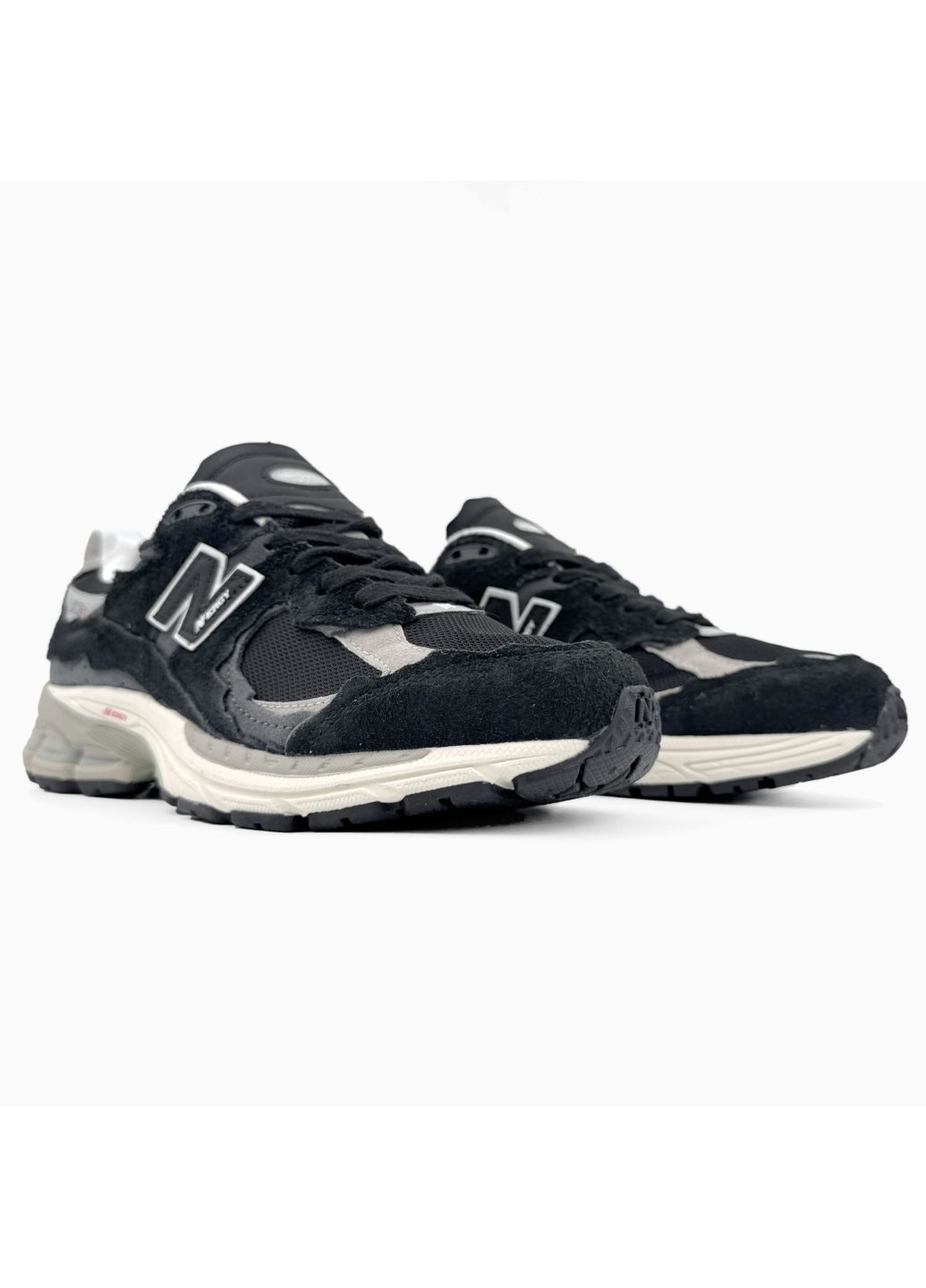 КРОССОВКИ ЖЕНСКИЕ NEW BALANCE 2002R PROTECTION PACK BLACK / GREY НЬЮ БЕЛАНС 2002R No Brand серые демисезоны (367177678)