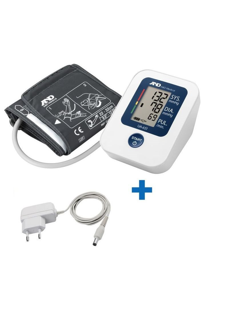 Тонометр UA-651 с адаптером автоматический на плечо гарантия 10 лет and (349810639)