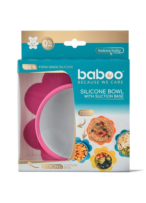 Мисочка силиконовая с основой-присоской, 6+ мес, фиолетовый () Baboo 9-036 (335973931)