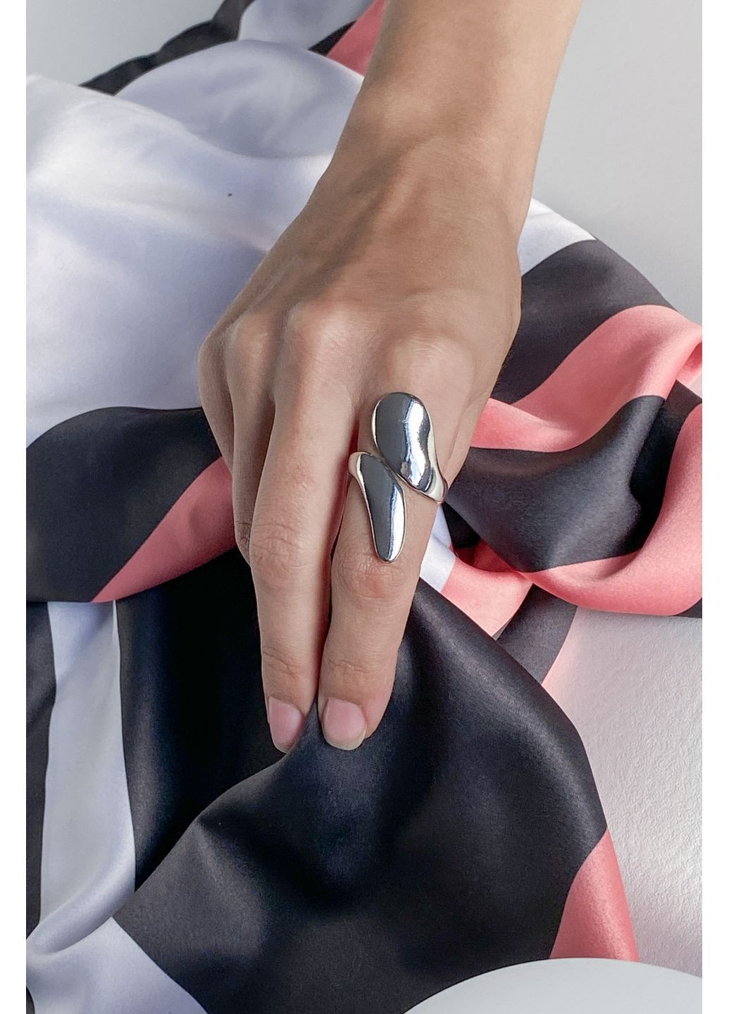 Каблучка масивна геометрія (срібло) CHICLY (366868959)