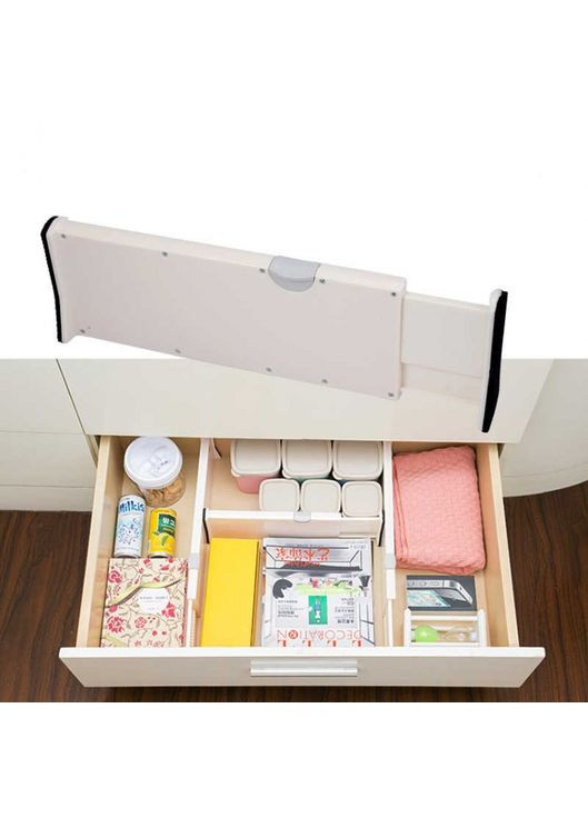 Телескопічний розсувний роздільник у тумбочку (від 27.5 до 44 см) No Brand (370102160)