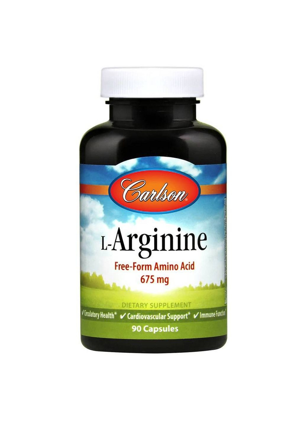 Амінокислота L-Arginine, 90 капсул Carlson Labs (293481238)