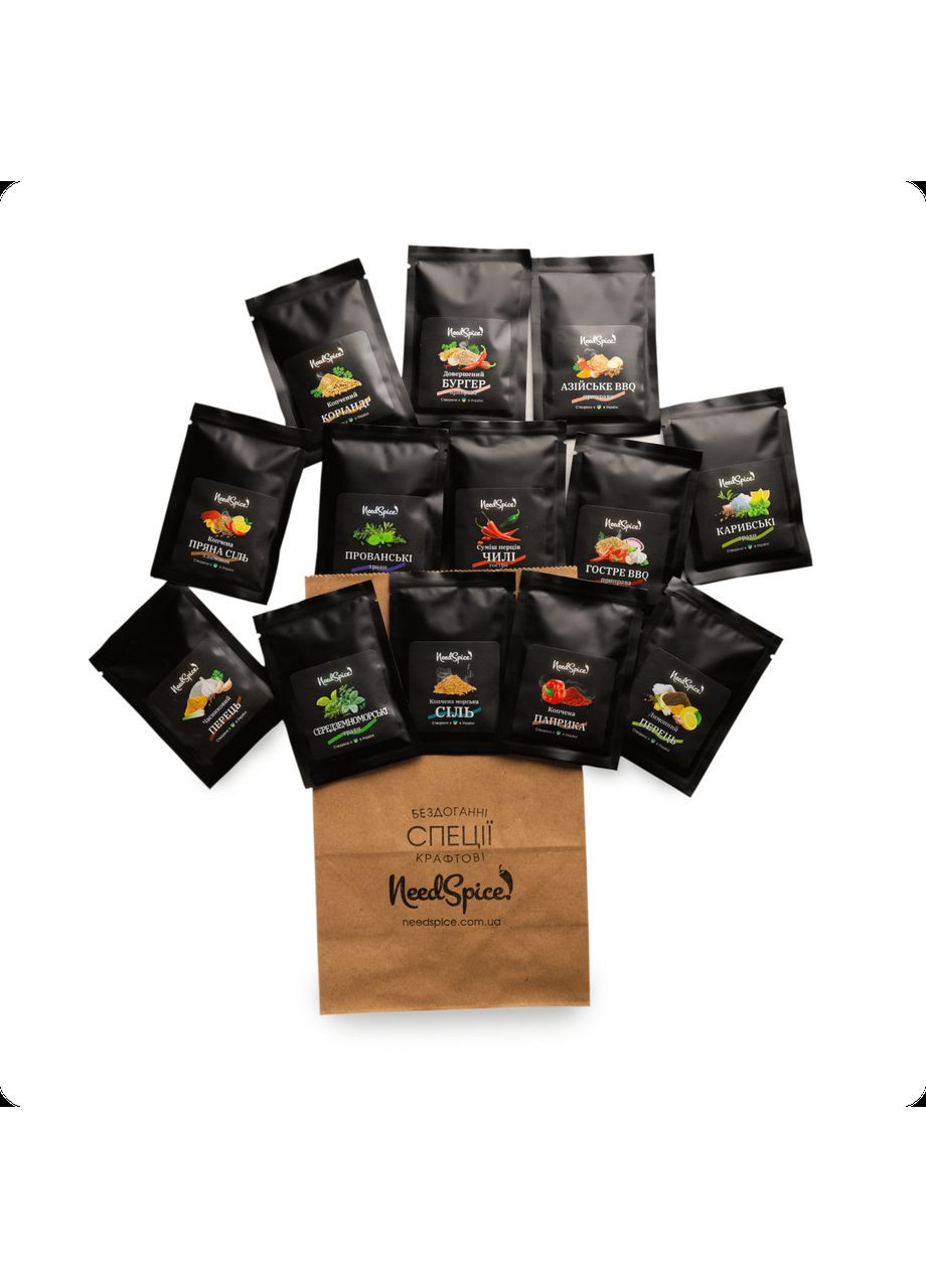 Дегустационный Сет Крафтовых Специй "Знакомство с ™" NeedSpice (298573859)
