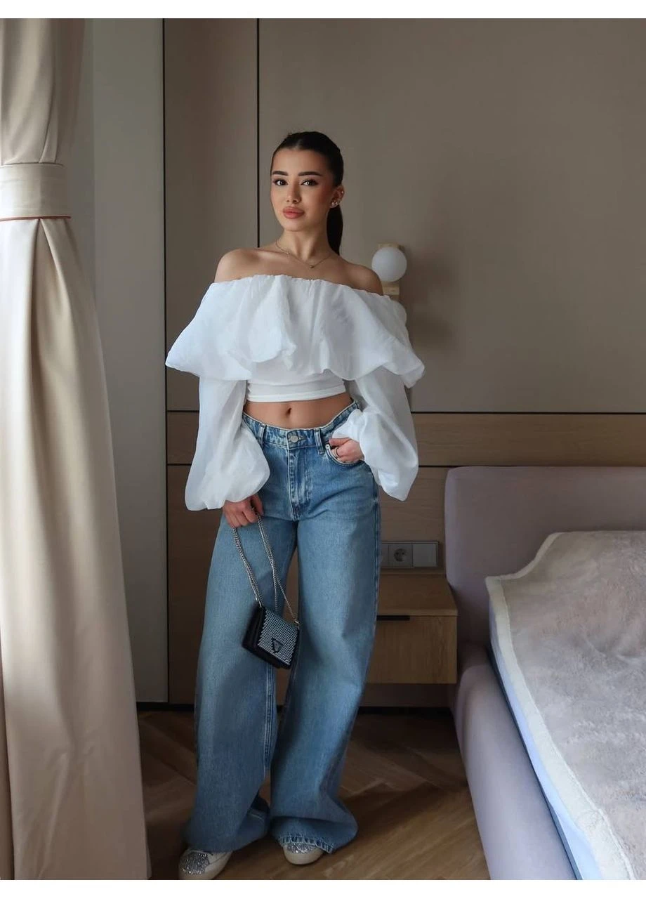 Белая женская блузка FINO Mode