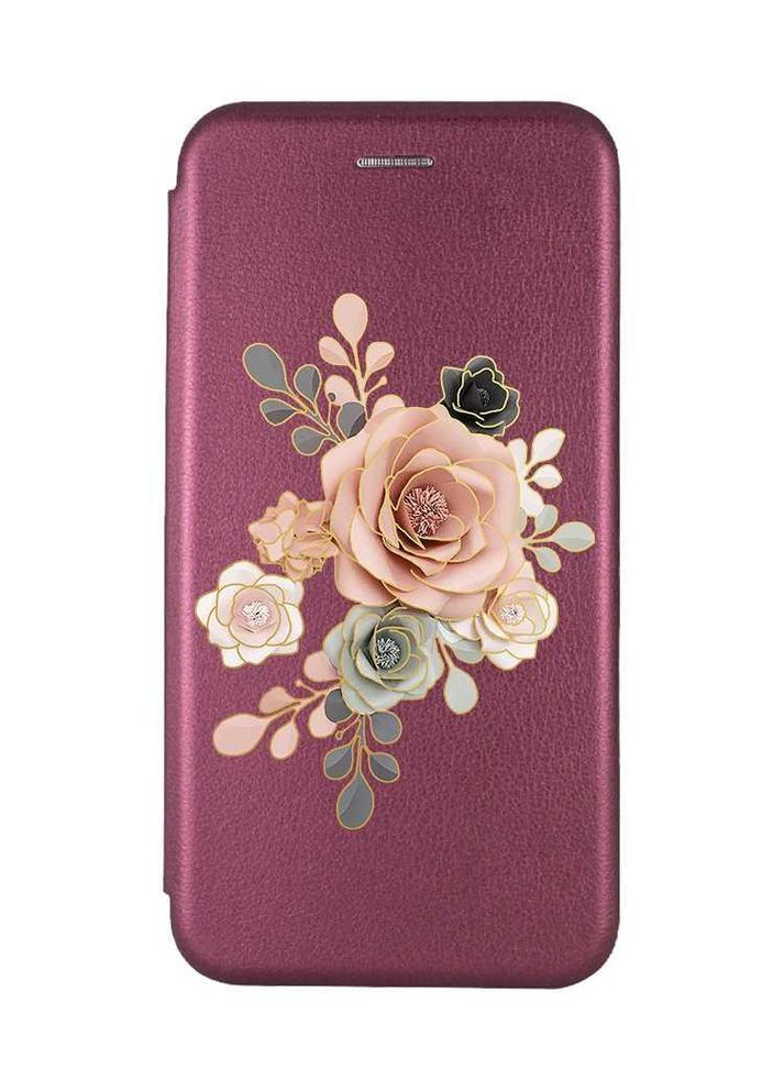 Чохол-книжка з малюнком для Samsung Galaxy A54 5G (A546) Бордовий Троянди (принт 275) Creative (355404034)