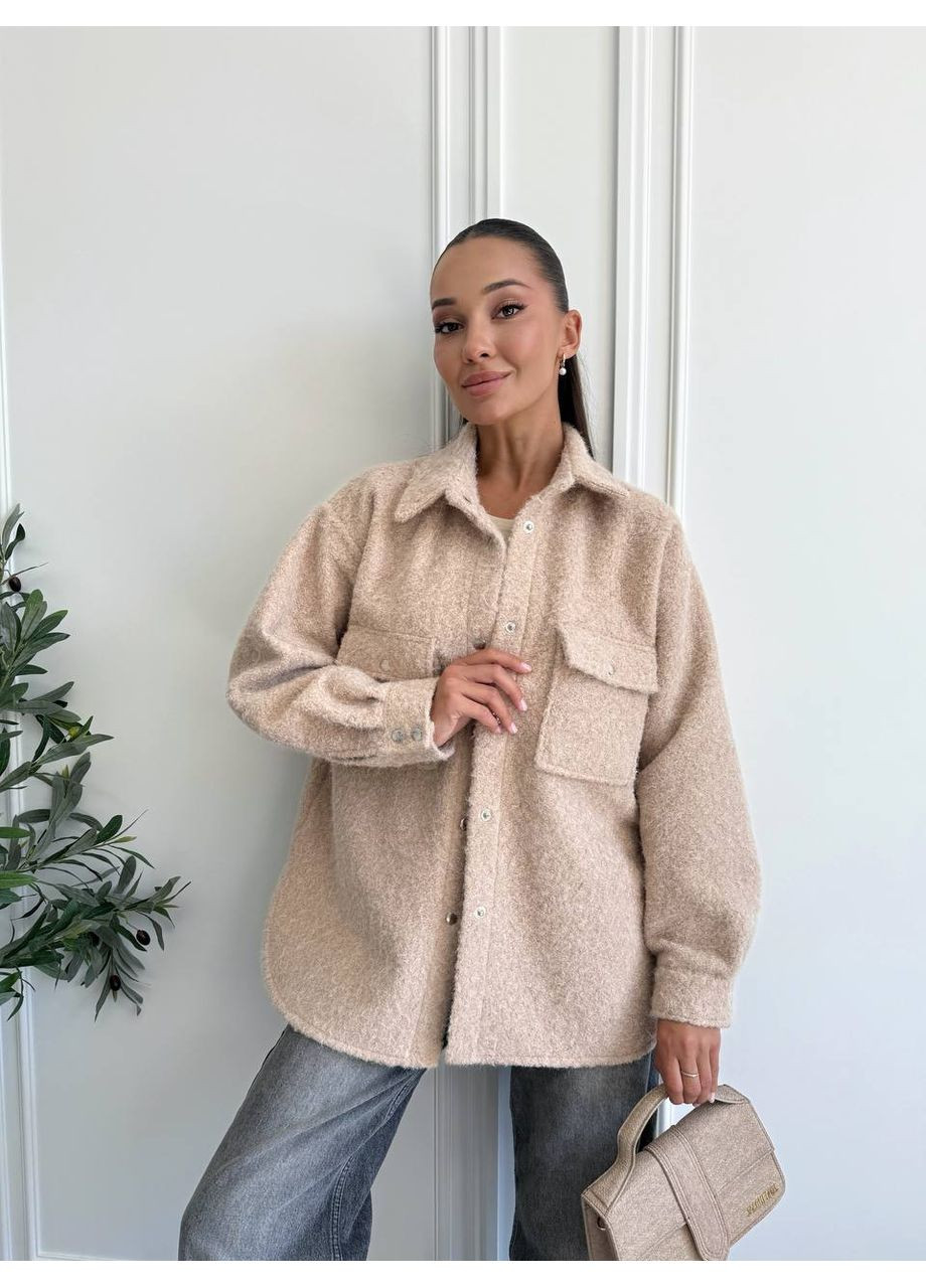 Жіноча куртка-сорочка букле Osoblyva (353685808)