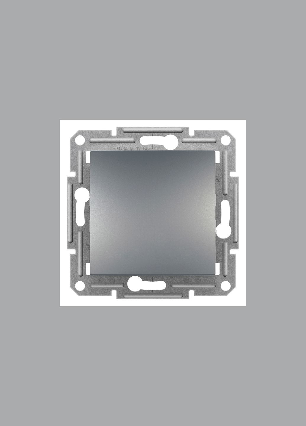 Выключатель проходной одноклавишный Asfora самозажимная ABS сталь [EPH0400162] Шнейдер Электрик Schneider Electric (344534086)