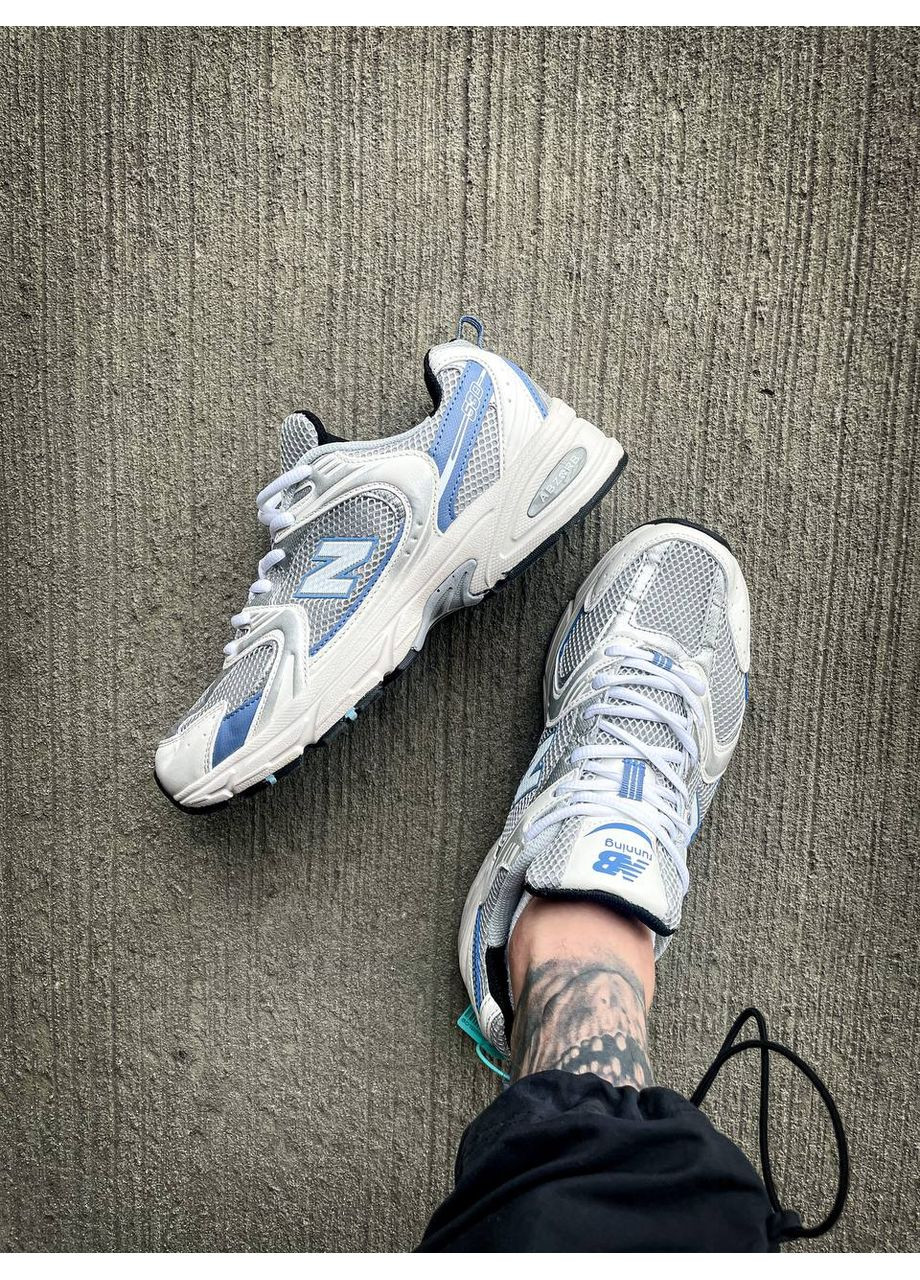 Білі Осінні кросівки чоловічі new balance 530 steel blue mr530kc нью беланс 530 No Brand