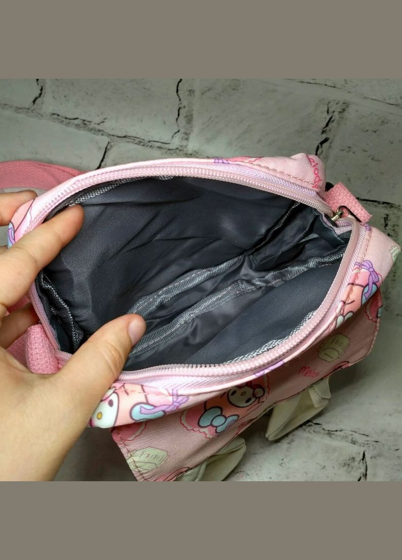 Сумочка детская для девочки кросс-боди с ремешком Мелоди 20х16х6 см Розовая No Brand (339092411)