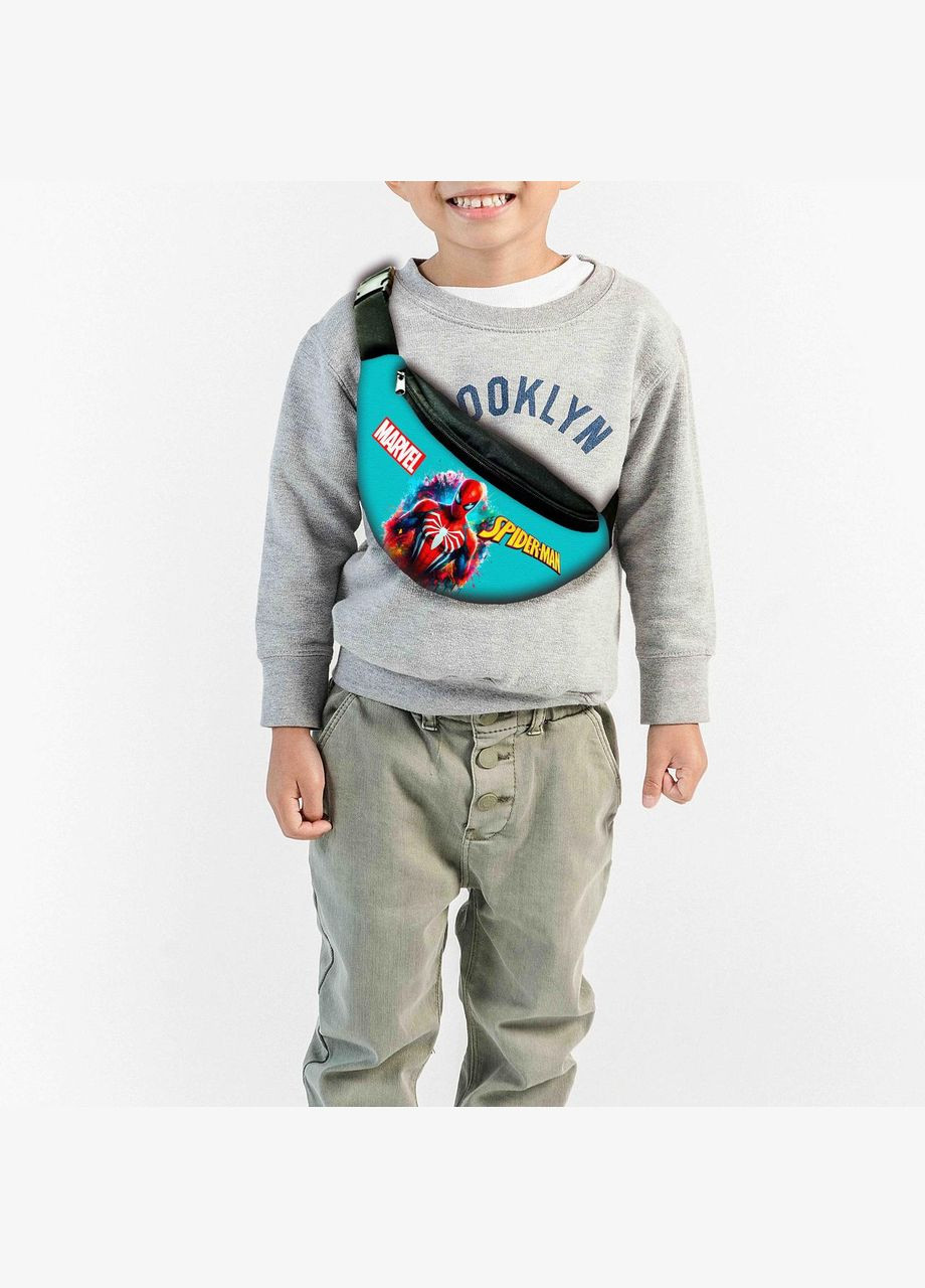 Сумка-бананка дитяча Спайдермен Людина-павук "Spiderman" з принтом, 32х15см, сумка для хлопчика через плече No Brand (306438645)