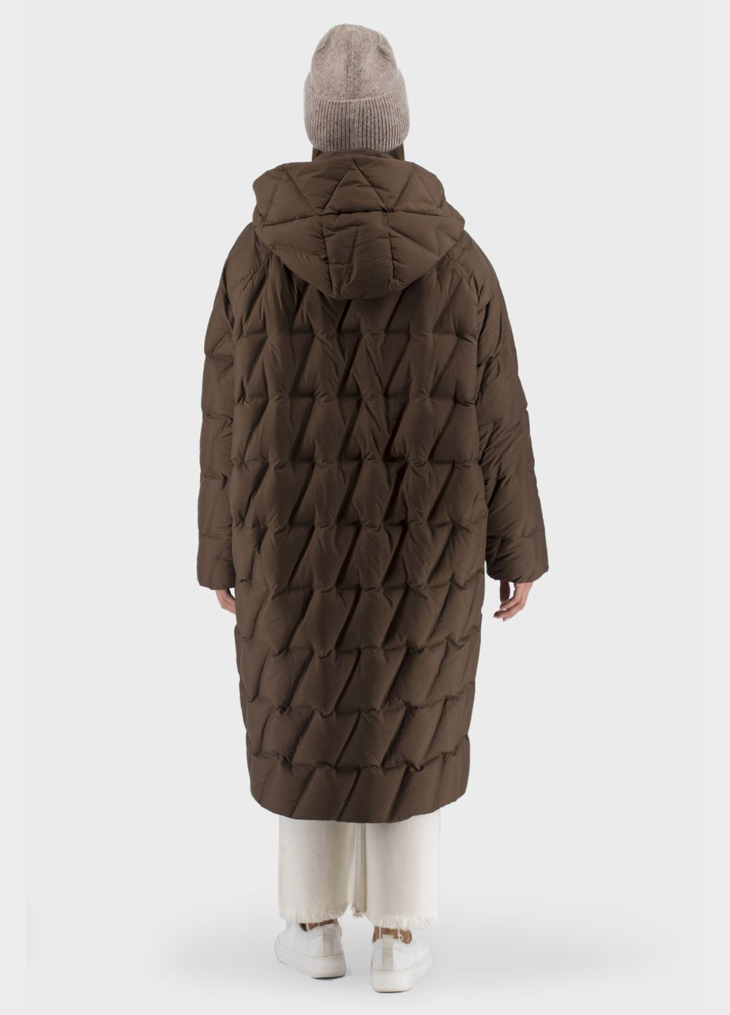 Коричневый демисезонный Пуховик Basic