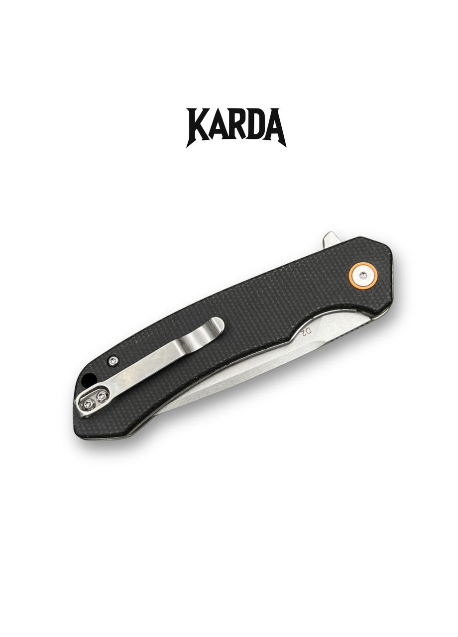 Ніж складний Karda J146 Linen Black No Brand (376892264)