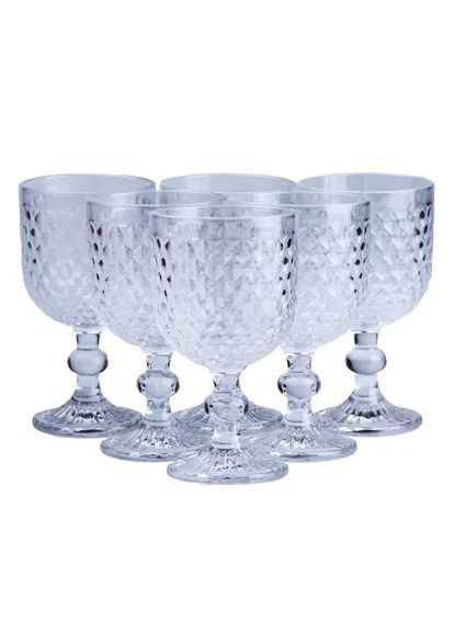 Набор бокалов 6 штук по 400 мл из толстого стекла прозрачный TS Kitchen (331768902)