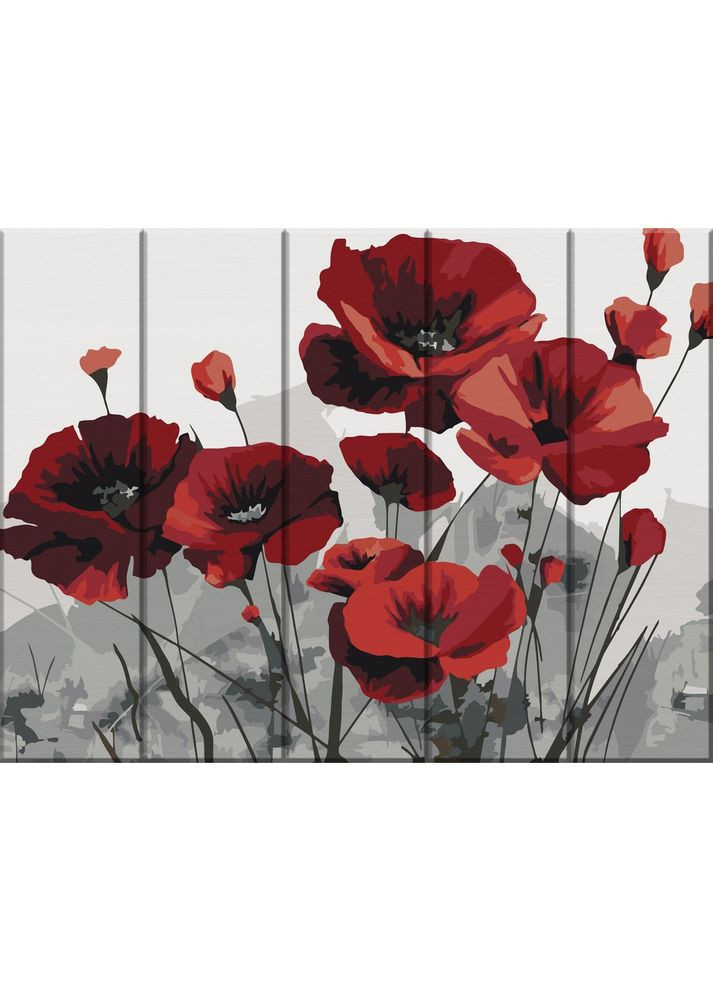 Картина по номерам на дереве "Маки" 30х40 см ArtStory (322921272)