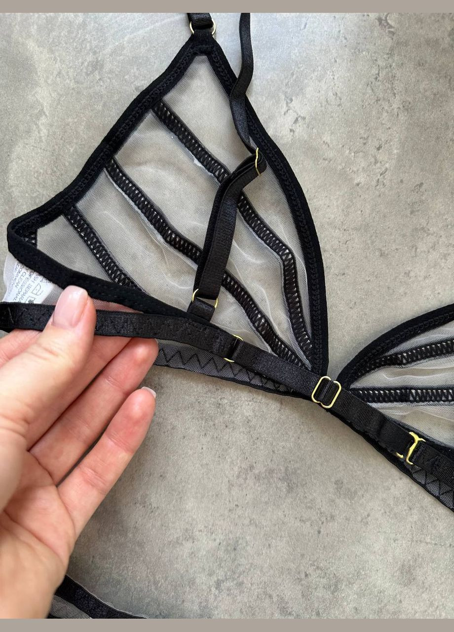 Чорний демісезонний комплект білизни No Brand