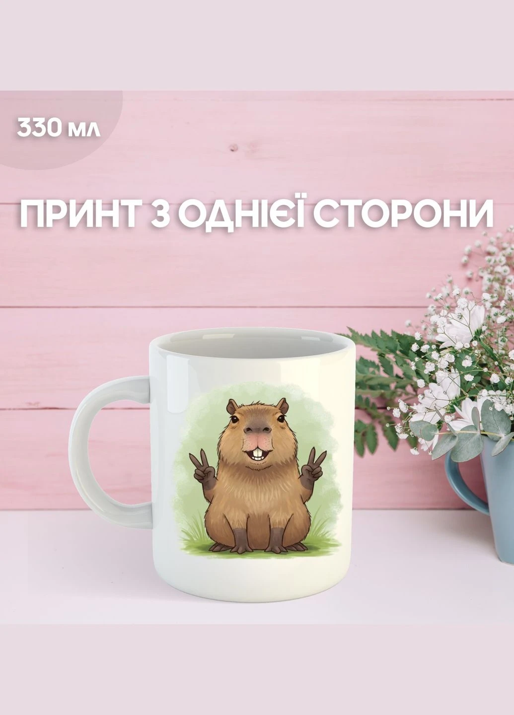 Кружка Капібара з принтом керамічна чашка capybara 330 мл Shantou (329745255)