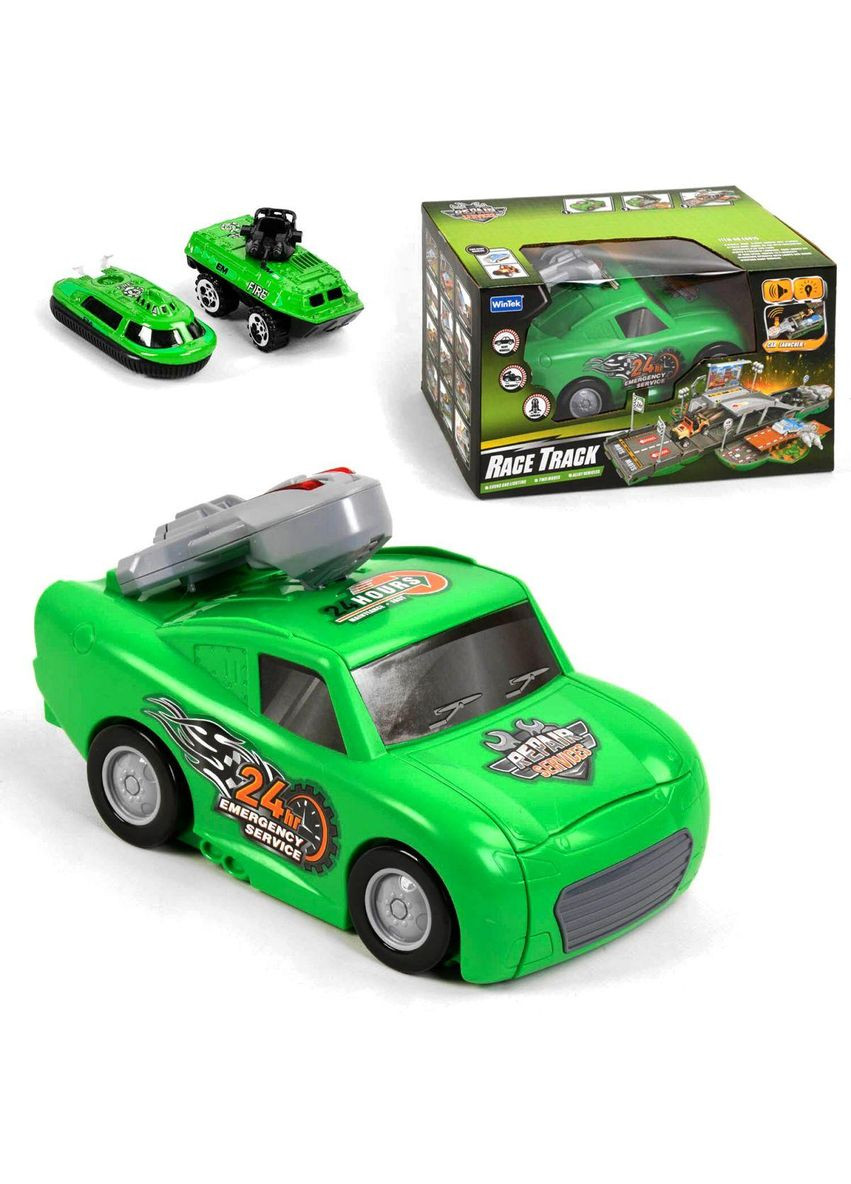 Іграшка Паркінг трек машина з запуском "Гонкова" світло та звук WinTek (H9602) No Brand (362430744)