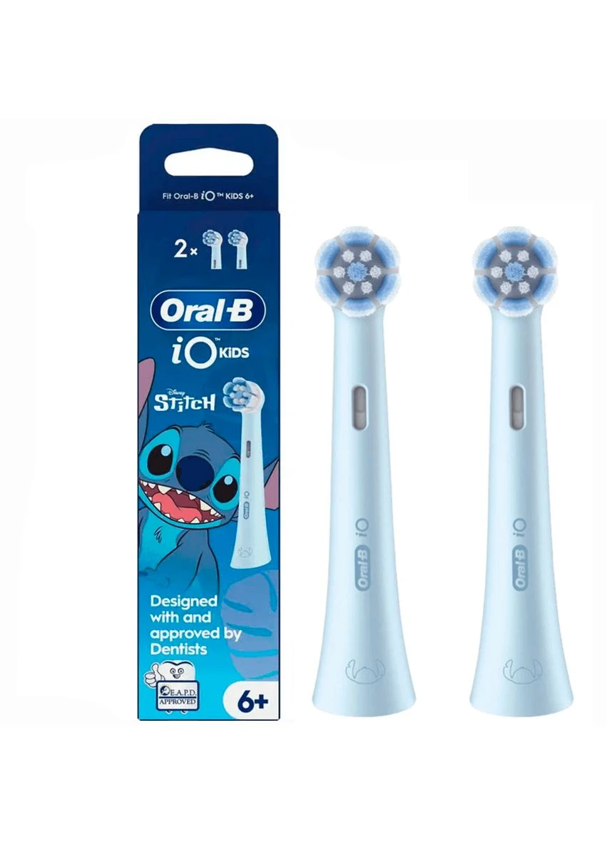 Дитячі насадки iO Stitch Kids Disney оригінальні для електричної зубної щітки iO Стіч від 6 років 2 шт Oral-B (393214073)