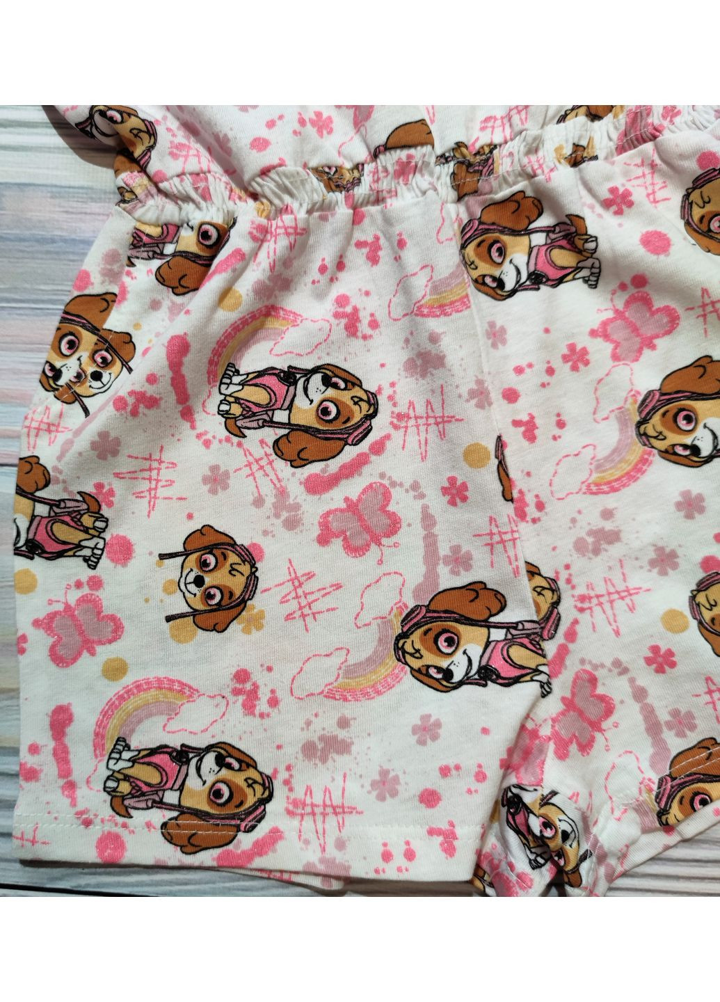 Бело-розовый летний комбинезон шорты из Paw Patrol р. 116, 128 Disney (354792619)