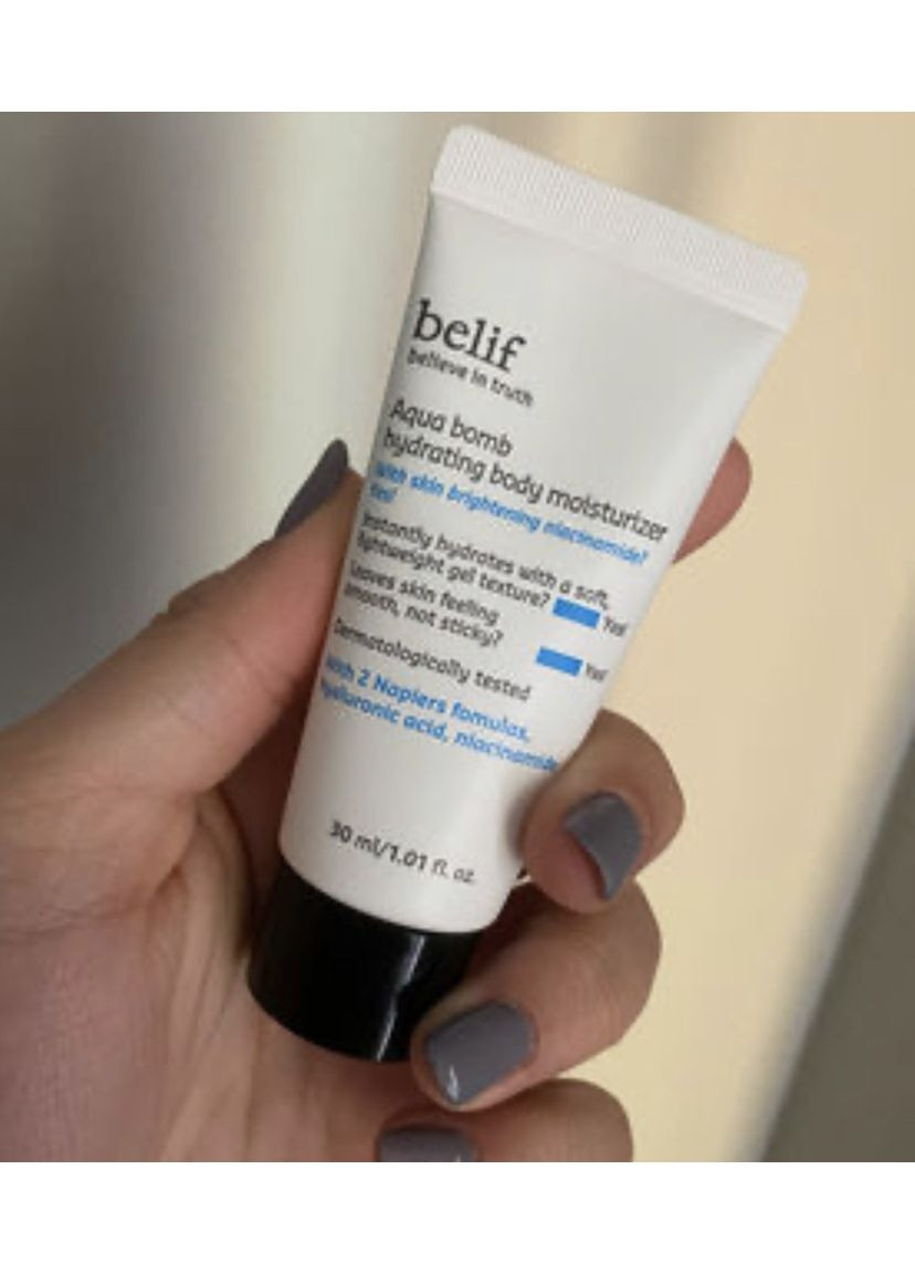 Belif Зволожуючий крем для тіла Aqua Bomb Hydrating Body Moisturizer with Niacinamide and HA, 30 мл — Крем, Південна Корея (367832480)