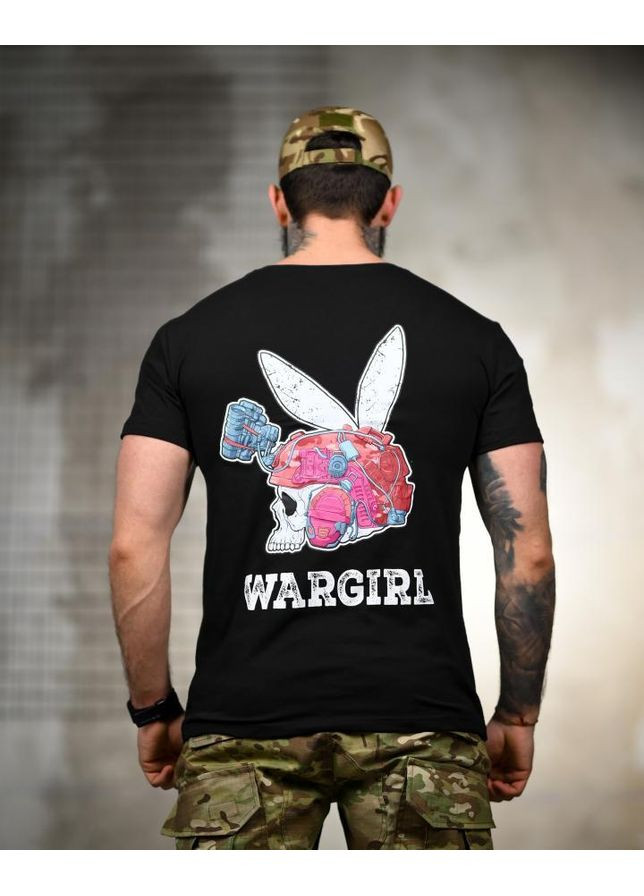 Тактическая военная футболка Черная SELION Wargirl армейская потоотводящая футболка TDF для ВСУ и Теробороны No Brand (390377869)