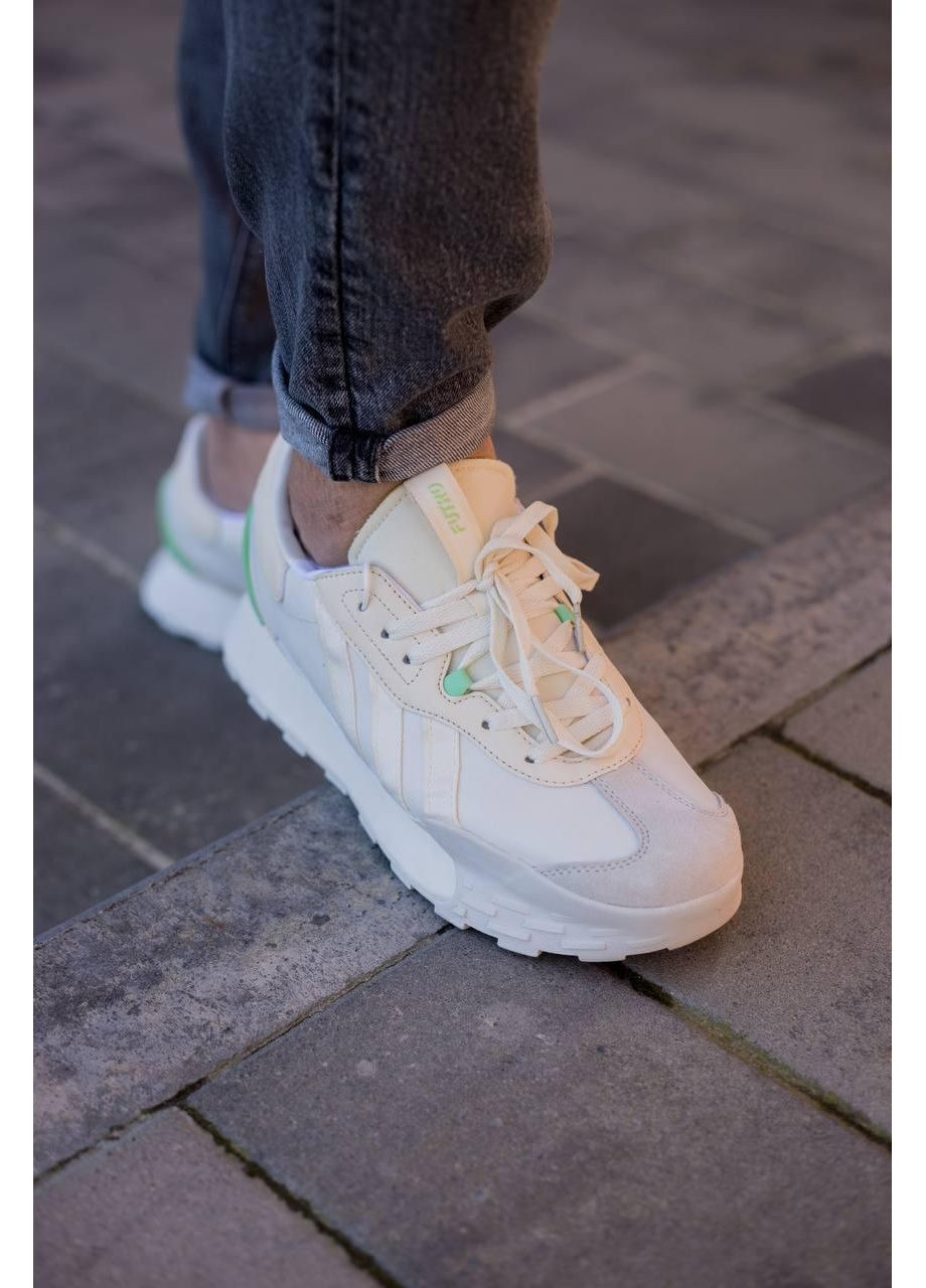 Сірі Осінні кросівки чоловічі adidas futro mixr white green адідас No Brand