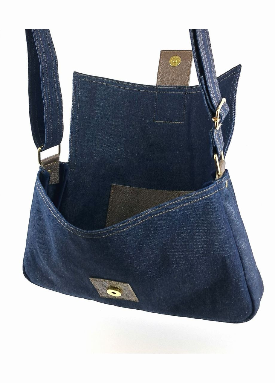 Сумка женская джинсовая/натуральная кожа No Brand (322169834)