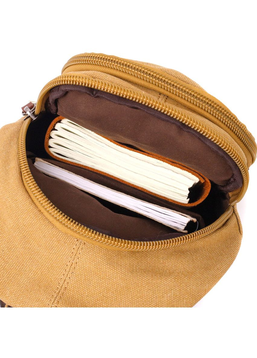 Рюкзак чоловічий сумка через плече слінг міцної тканини з ущільненою спинкою Vintagе 22178 Vintage (302257650)