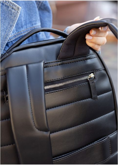 Жіночий рюкзак з відділенням під ноутбук Чорний з принтом крокодил (4500311544) Sambag (361244576)