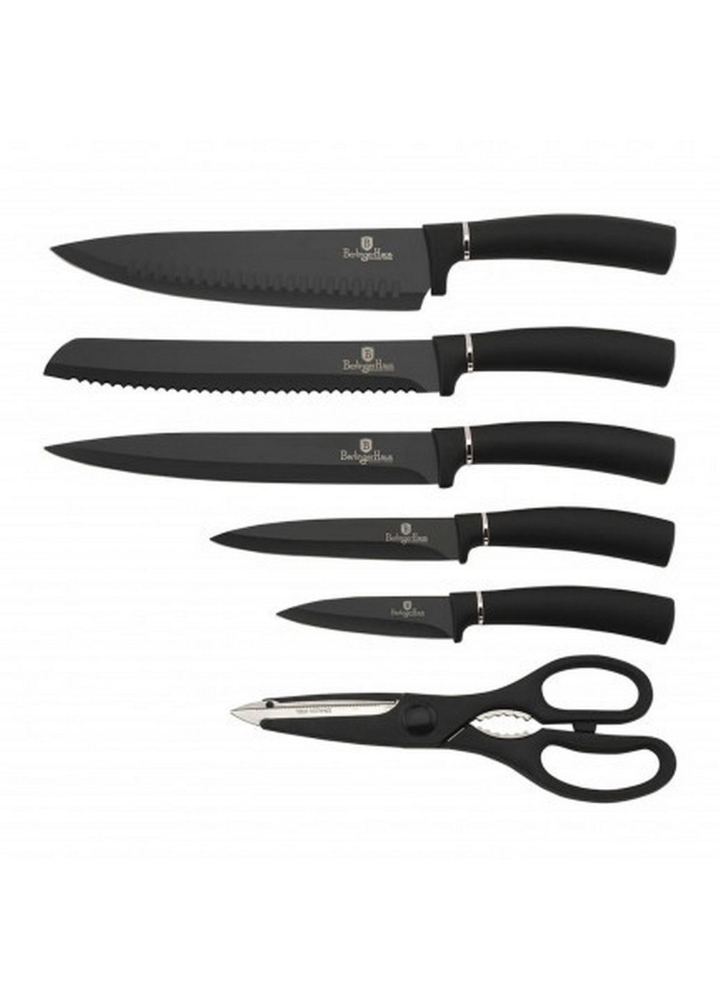Набор ножей из 7 предметов Berlinger Haus чёрные,