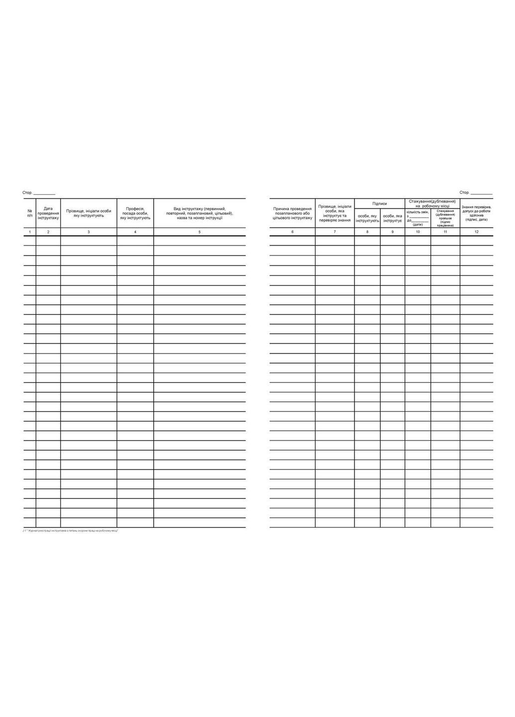 Журнал регистрации инструктажей по вопросам охраны труда на рабочем месте No Brand (354252879)