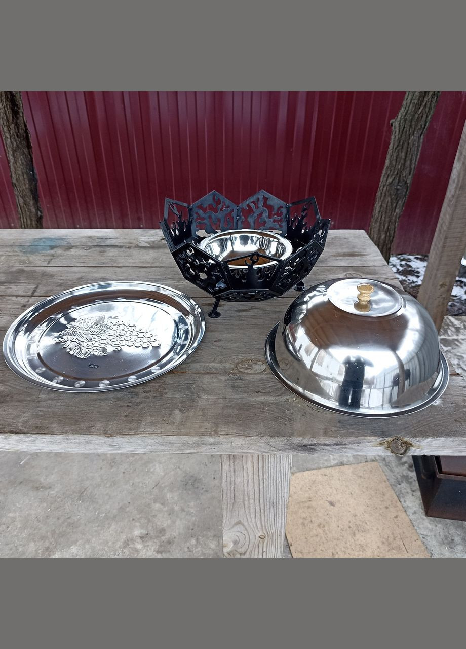 Садж для шашлику. Садж для м'яса. Садж для підігрівання шашлику. No Brand (369501821)