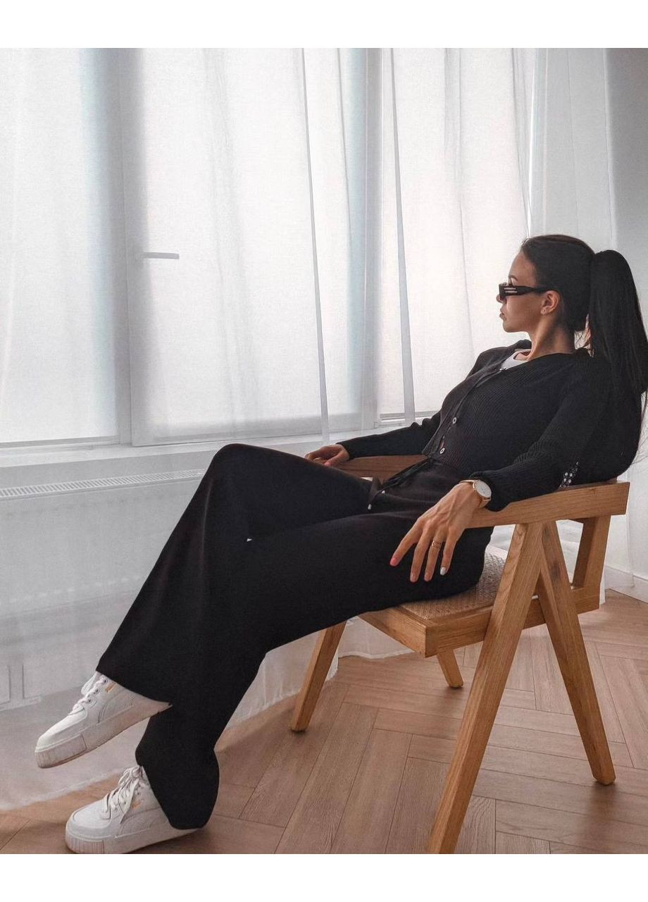 Женский черный костюм No Brand (355077416)