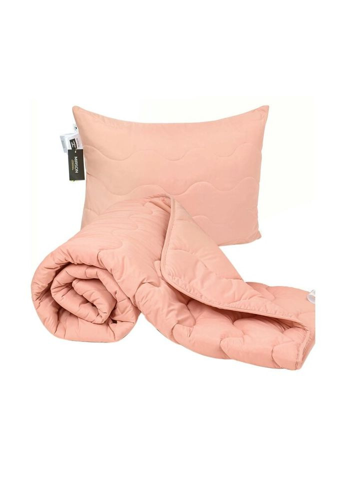 Одеяло Набор хлопковый Всесезонный №1747 Eco Light Coral Одеяло 155x215 + подушка 50x70 средняя (2200003710748) Mirson (314715683)