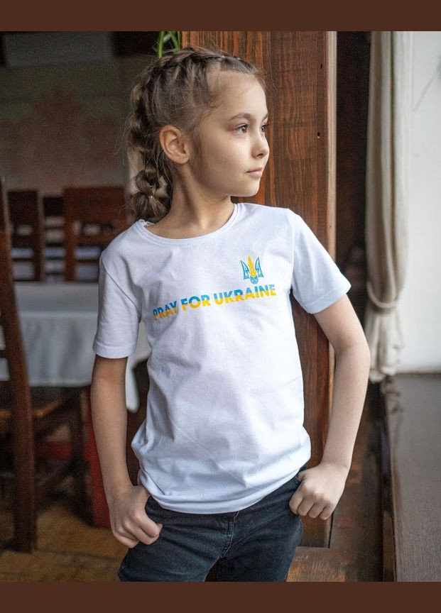 Белая летняя футболка детская "украина" hc (h001-6021-001-33-у) No Brand